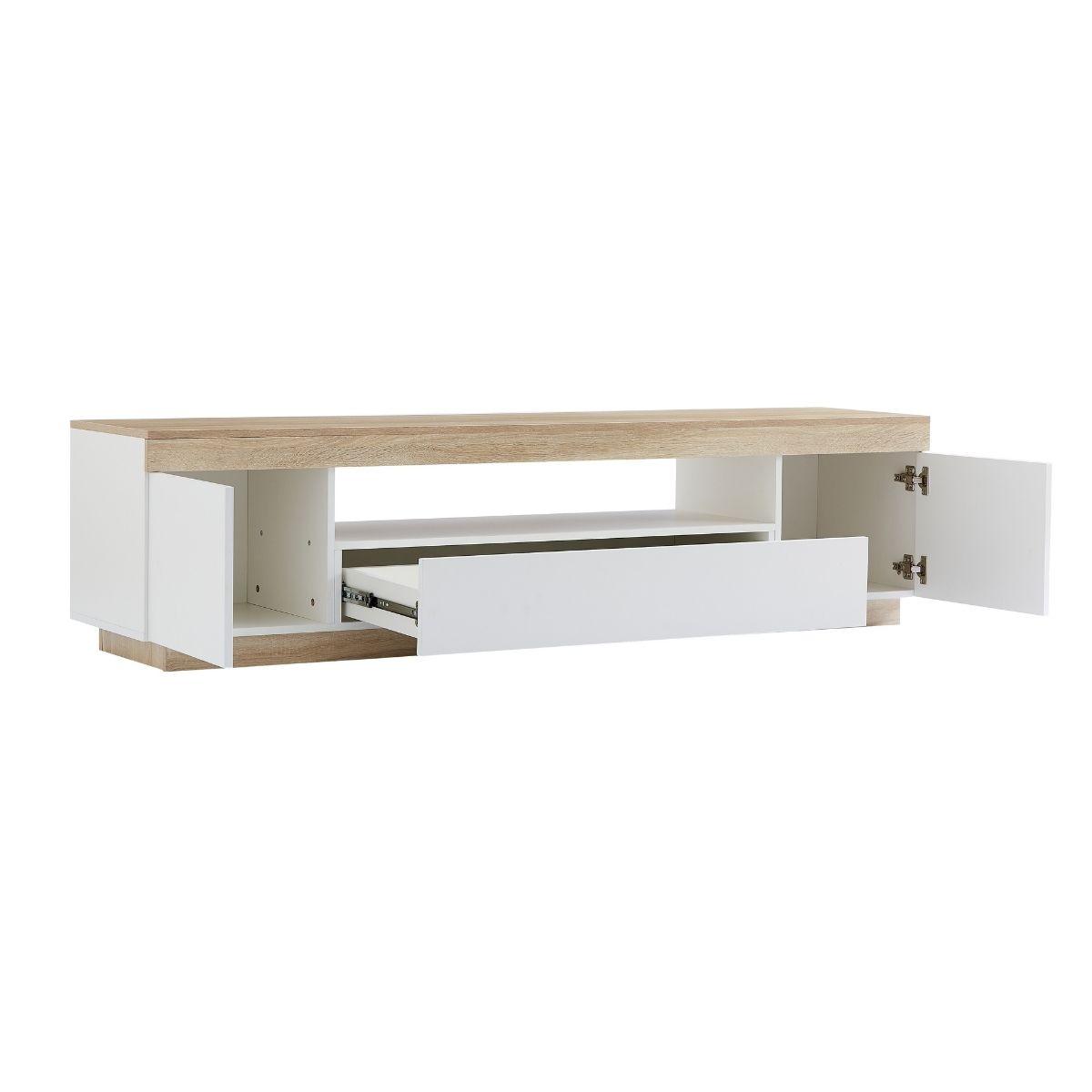 Buy Ashley Coastal White Wooden TV Cabinet Entertainment UniT discounted | Products On Sale Australia