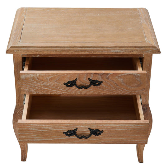 Buy Bali 2pc Set Bedside 2 Drawers Tables Storage Cabinet Shelf Side End Table Oak discounted | Products On Sale Australia