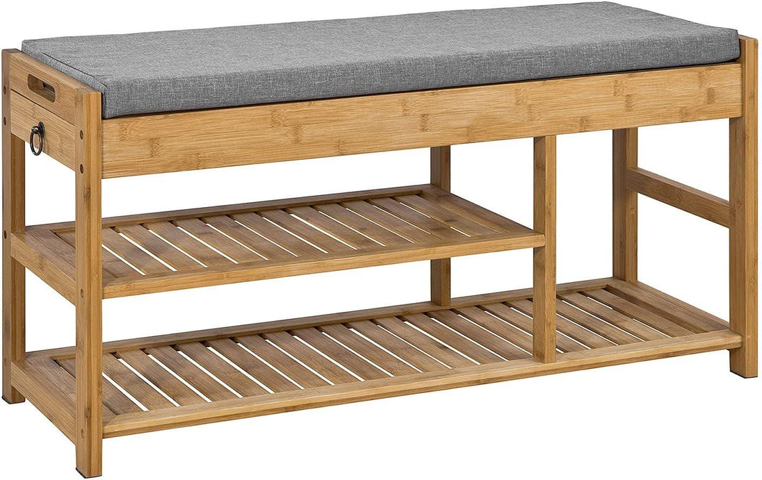 Buy Bamboo Shoe Bench Drawers Lift Top discounted | Products On Sale Australia