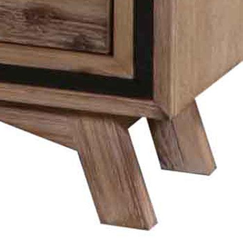 Buy Bedside Table 2 drawer Night Stand with Solid Acacia Storage in Sliver Brush Colour discounted | Products On Sale Australia