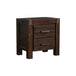 Buy Bedside Table 2 drawers Night Stand Solid Wood Acacia Storage in Chocolate Colour discounted | Products On Sale Australia