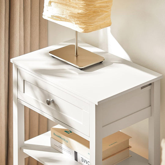 Buy Bedside Table with Drawer Shelves discounted | Products On Sale Australia