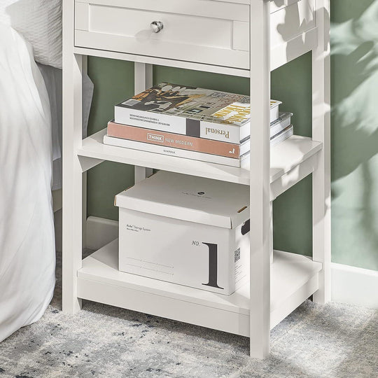 Buy Bedside Table with Drawer Shelves discounted | Products On Sale Australia