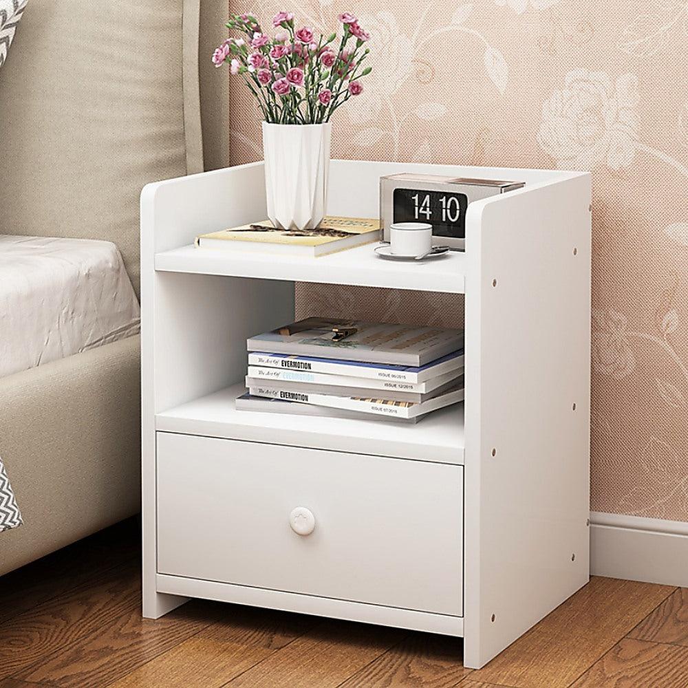 Buy Bedside Tables Side Table Nightstand Storage Drawer Shelf Bedroom discounted | Products On Sale Australia