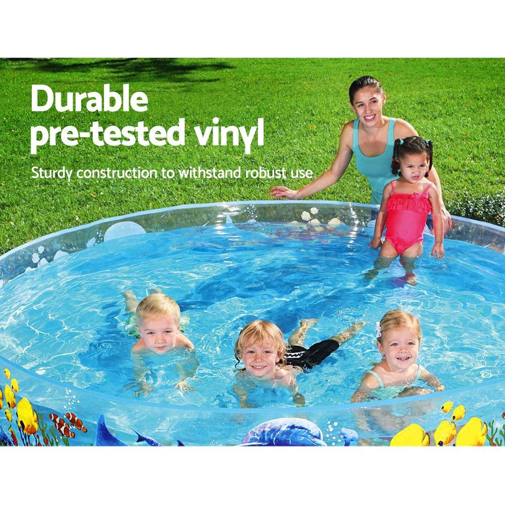 Buy Bestway Kids Pool 244x46cm Round Above Ground Rigid Swimming Pools Undersea 2074L discounted | Products On Sale Australia