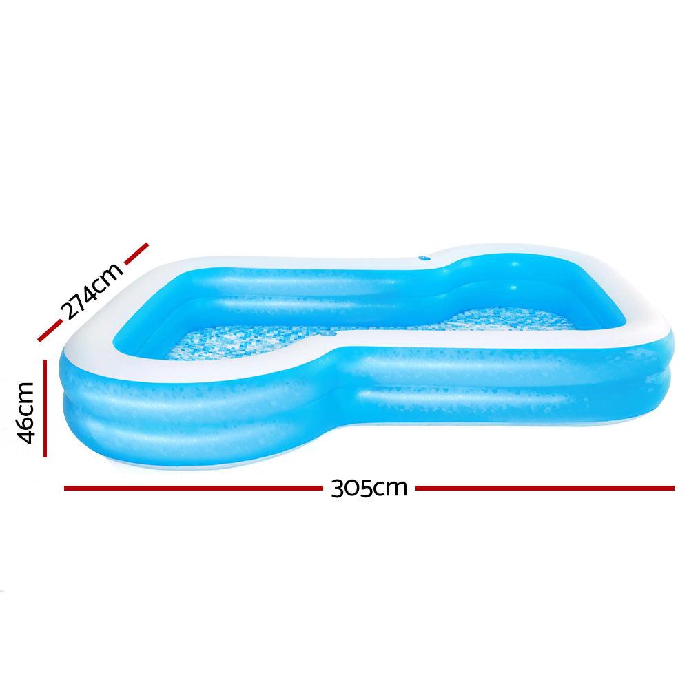 Buy Bestway Kids Pool 305x274x46cm Inflatable Above Ground Swimming Pools 1207L discounted | Products On Sale Australia