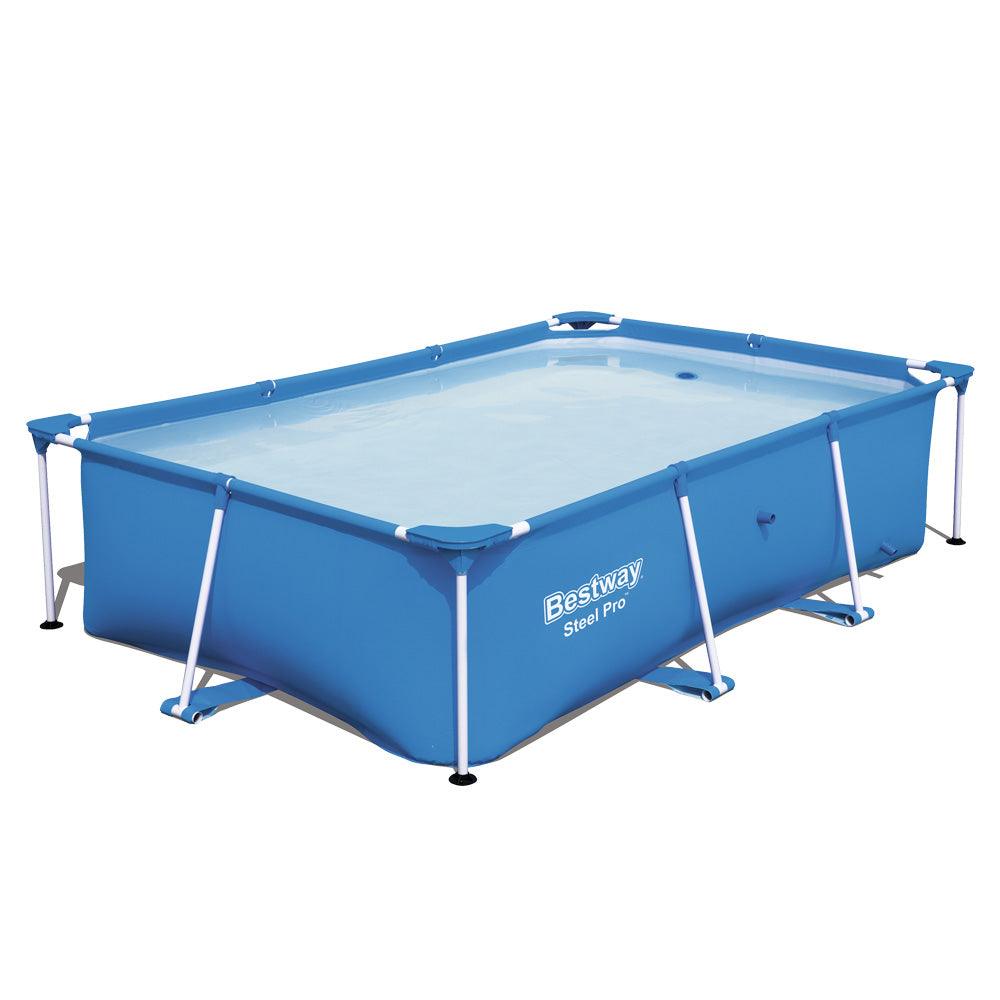 Buy Bestway Swimming Pool 259x170x61cm Steel Frame Above Ground Pools 2300L discounted | Products On Sale Australia