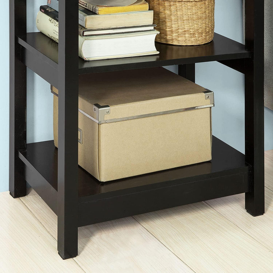 Buy Black Bedside Table with 1 Drawer and 2 Shelves discounted | Products On Sale Australia