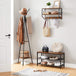 Buy Black Coat Rack Stand Industrial Style 2 Shelves Clothes discounted | Products On Sale Australia