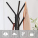 Buy Black Coat Rack Stand Industrial Style 2 Shelves Clothes discounted | Products On Sale Australia