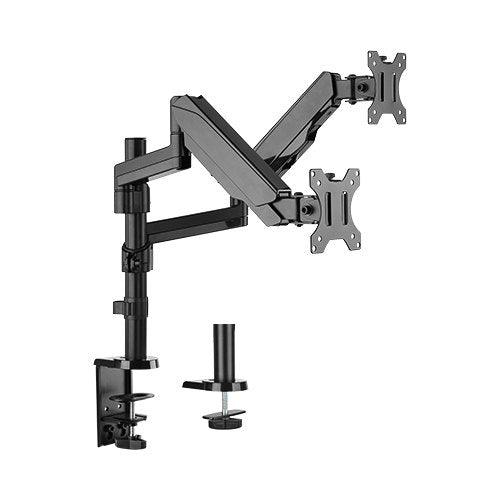 Brateck Dual Minitor Full Extension Gas Spring Dual Monitor Arm independent Arms Fit Most 17'-32' Monitors Up to 8kg per screen Products On Sale Australia | Electronics > Computer Accessories Category