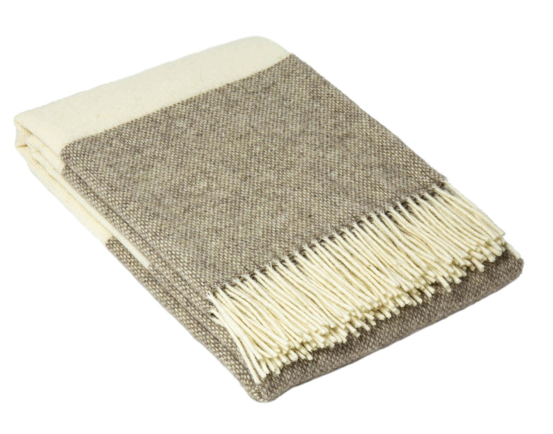 Buy Brighton Throw - 100% NZ Wool - Stone discounted | Products On Sale Australia