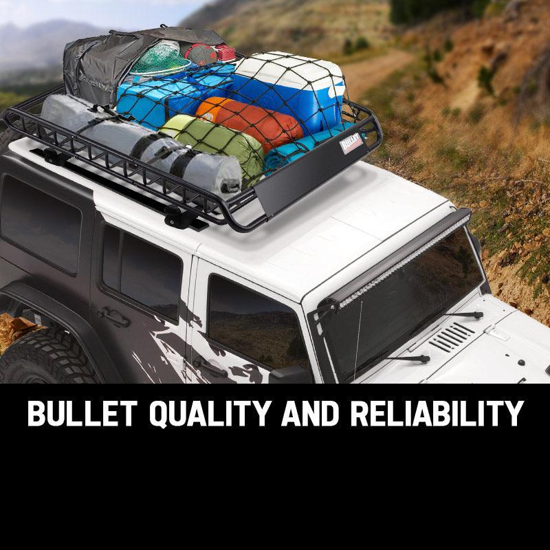 Buy BULLET Universal Roof Rack Basket - Car Luggage Carrier Steel Cage Vehicle Cargo discounted | Products On Sale Australia