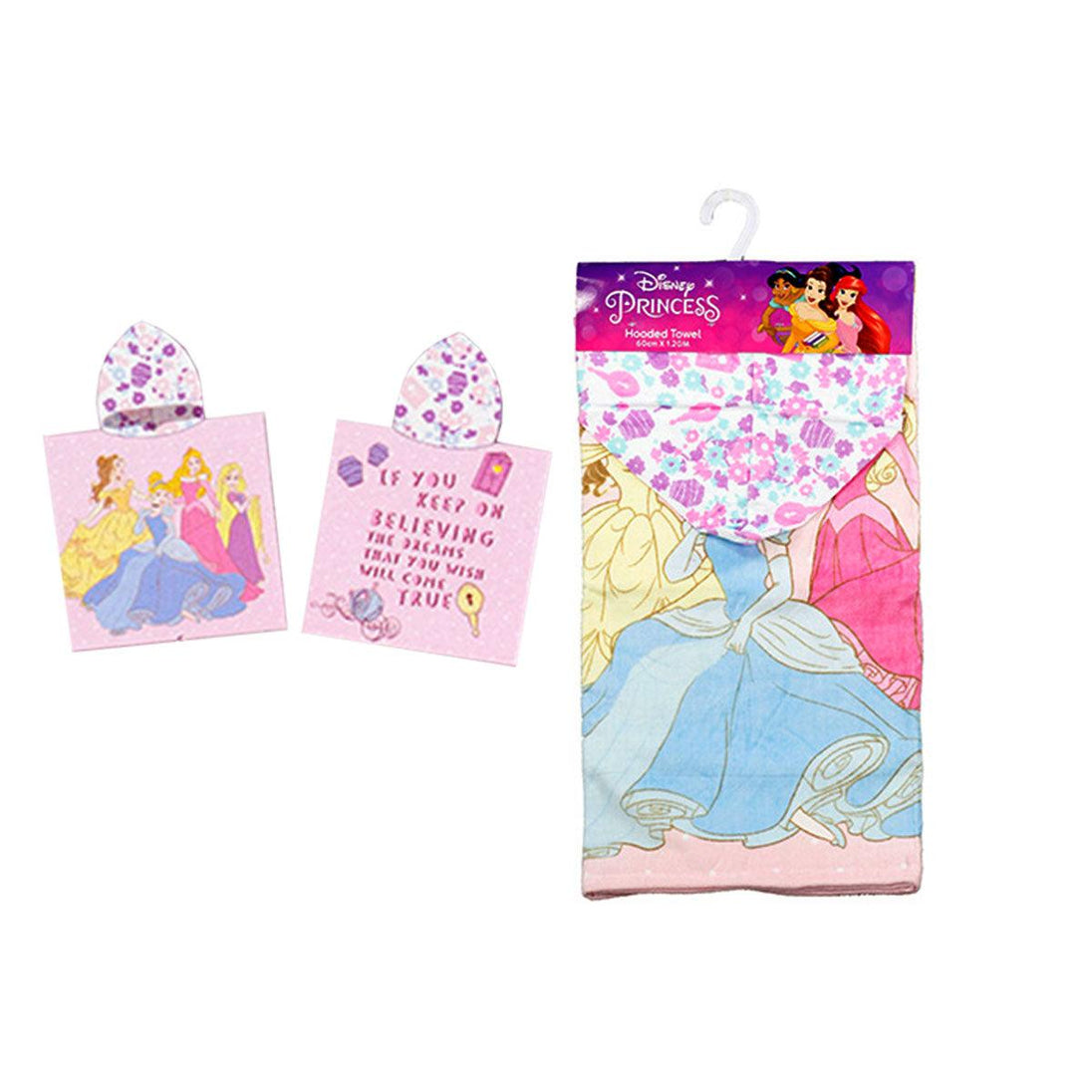 Buy Caprice Disney Princess Cotton Hooded Licensed Towel 60 x 120 cm discounted | Products On Sale Australia