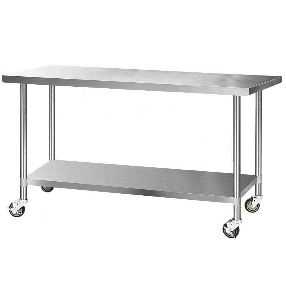 Buy Cefito 1829x760mm Stainless Steel Kitchen Bench with Wheels 430 discounted | Products On Sale Australia