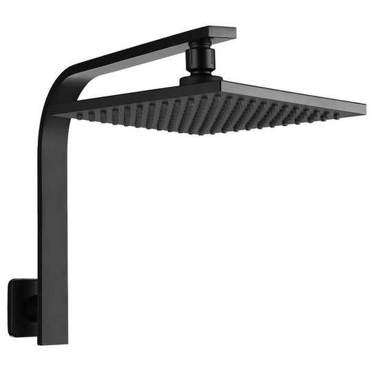 Buy Cefito 8'' Rain Shower Head Wall Arm Square High Pressure Black discounted | Products On Sale Australia