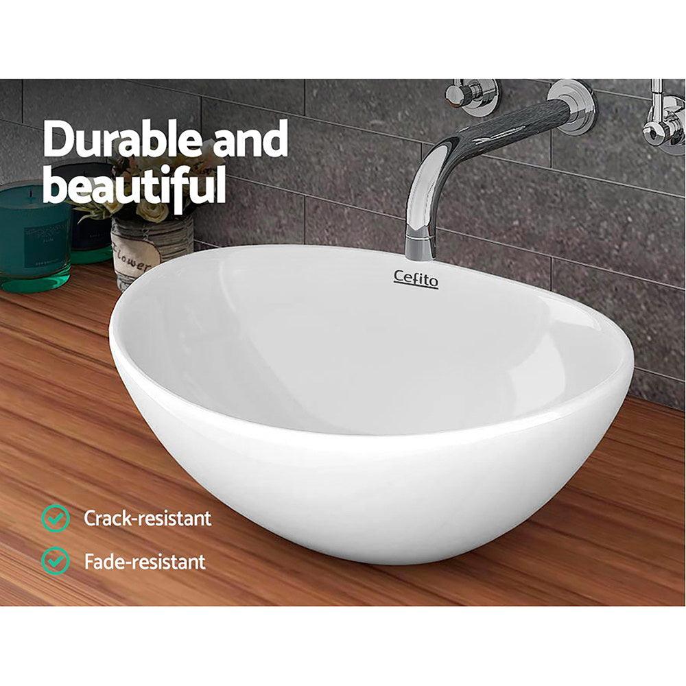 Buy Cefito Bathroom Basin Ceramic Vanity Sink Hand Wash Bowl 41x34cm discounted | Products On Sale Australia