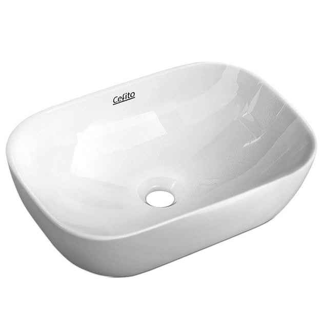 Buy Cefito Bathroom Basin Ceramic Vanity Sink Hand Wash Bowl 46x33cm discounted | Products On Sale Australia