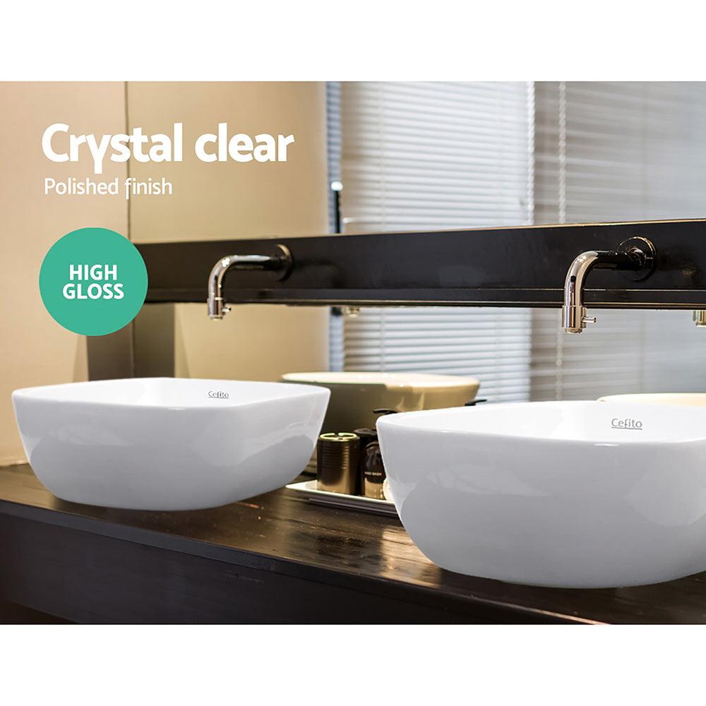 Buy Cefito Bathroom Basin Ceramic Vanity Sink Hand Wash Bowl 46x33cm discounted | Products On Sale Australia