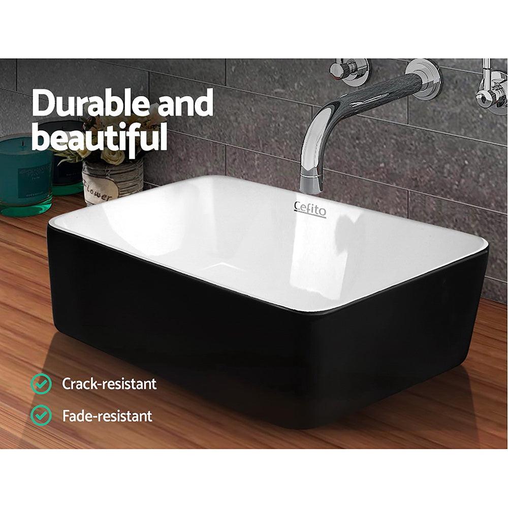 Buy Cefito Bathroom Basin Ceramic Vanity Sink Hand Wash Bowl 48x37cm discounted | Products On Sale Australia