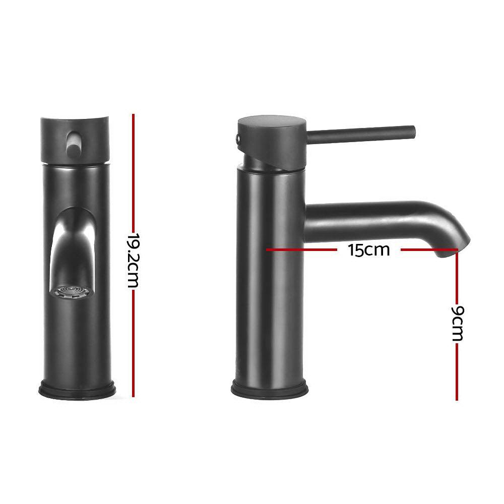 Buy Cefito Bathroom Basin Mixer Tap Round Brass Faucet Vanity Laundry Black discounted | Products On Sale Australia