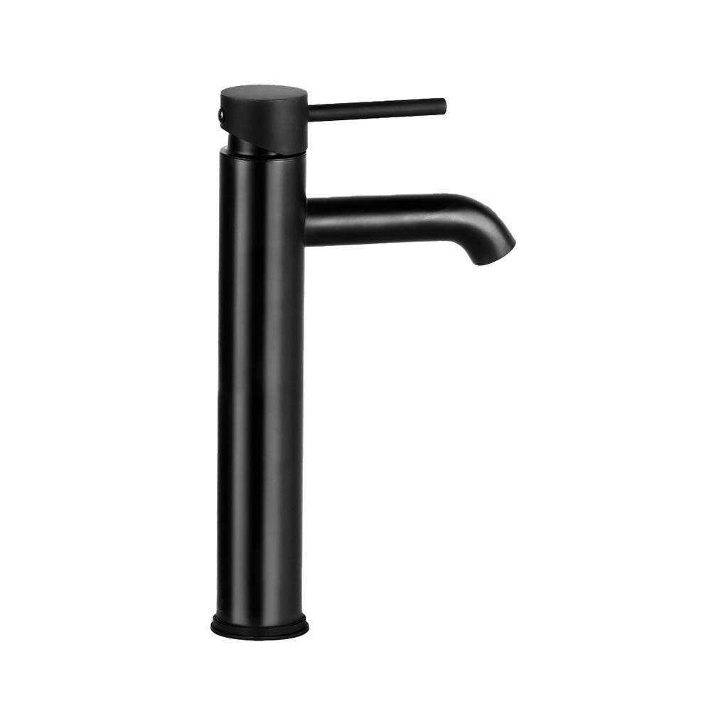 Buy Cefito Bathroom Basin Mixer Tap Round Tall Faucet Vanity Laundry Black discounted | Products On Sale Australia