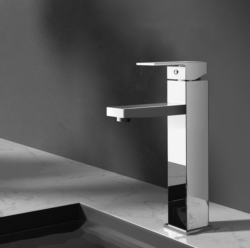 Buy Cefito Bathroom Basin Mixer Tap Square Tall Faucet Vanity Laundry Chrome discounted | Products On Sale Australia