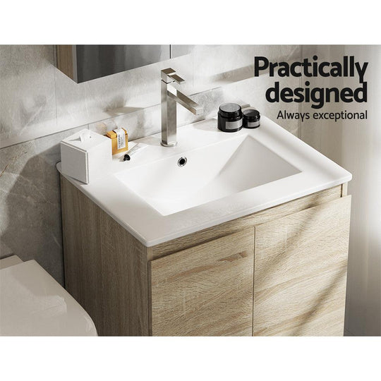 Buy Cefito Vanity Unit 600mm with Basin Oak discounted | Products On Sale Australia