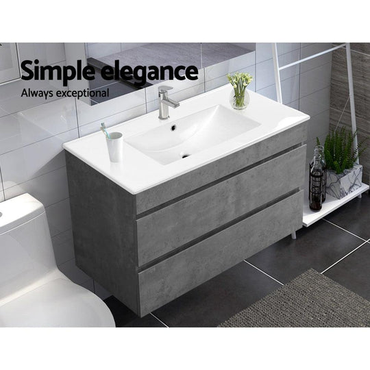 Buy Cefito Vanity Unit 915mm with Basin Grey discounted | Products On Sale Australia