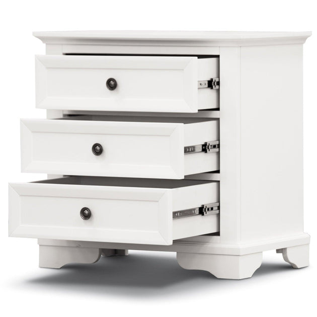 Buy Celosia 4pc Bedside Dresser Mirror Bedroom Chest of Drawers Set Cabinet - White discounted | Products On Sale Australia