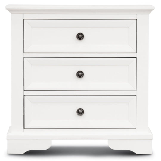 Buy Celosia Bedside Table 3 Drawers Storage Cabinet Nightstand End Tables - White discounted | Products On Sale Australia