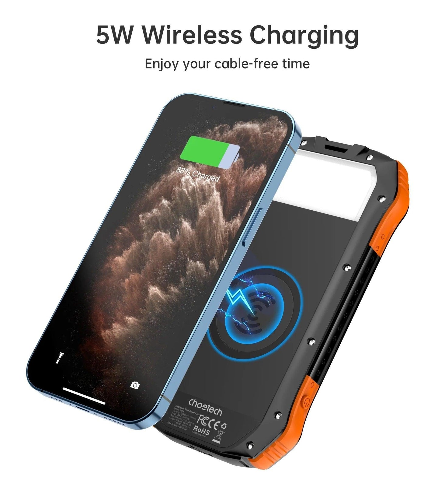 Buy CHOETECH B657 20000mAh Solar Power Bank discounted | Products On Sale Australia