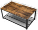 Buy Coffee Table with Metal Frame Storage Shelf Rustic Brown discounted | Products On Sale Australia