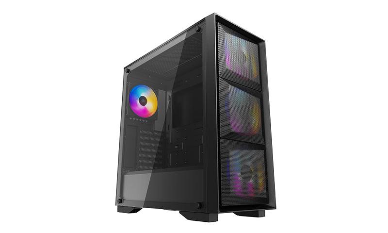 Buy DEEPCOOL MATREXX 50 MESH 4FS E-ATX Case, Tempered Glass Panel, High Airflow, 4x Pre-Installed Fans (LED, Tri-Colour) discounted | Products On Sale Australia