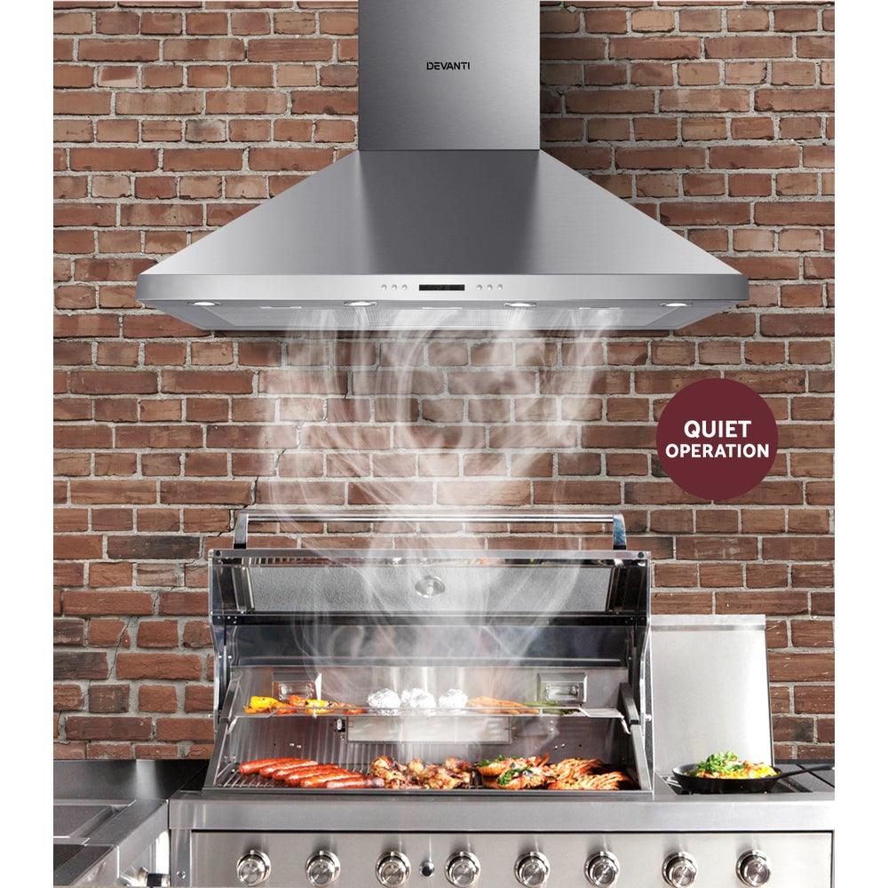 Buy Devanti 1200mm Range Hood 120cm BBQ Commercial Rangehood discounted | Products On Sale Australia