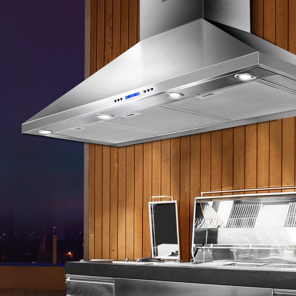 Buy Devanti 1200mm Range Hood 120cm BBQ Commercial Rangehood discounted | Products On Sale Australia