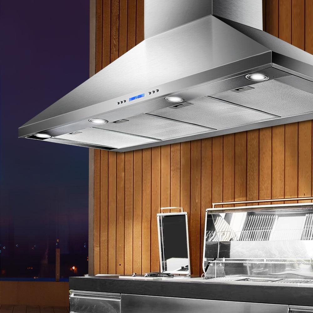 Buy Devanti 1500mm Range Hood 150cm BBQ Commercial Rangehood discounted | Products On Sale Australia