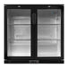 Buy Devanti 198L Bar Fridge Dual Glass Door w/Light Black discounted | Products On Sale Australia