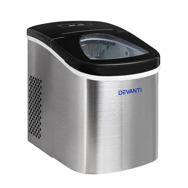 Buy Devanti 2.4L Stainless Steel Portable Ice Cube Maker discounted | Products On Sale Australia