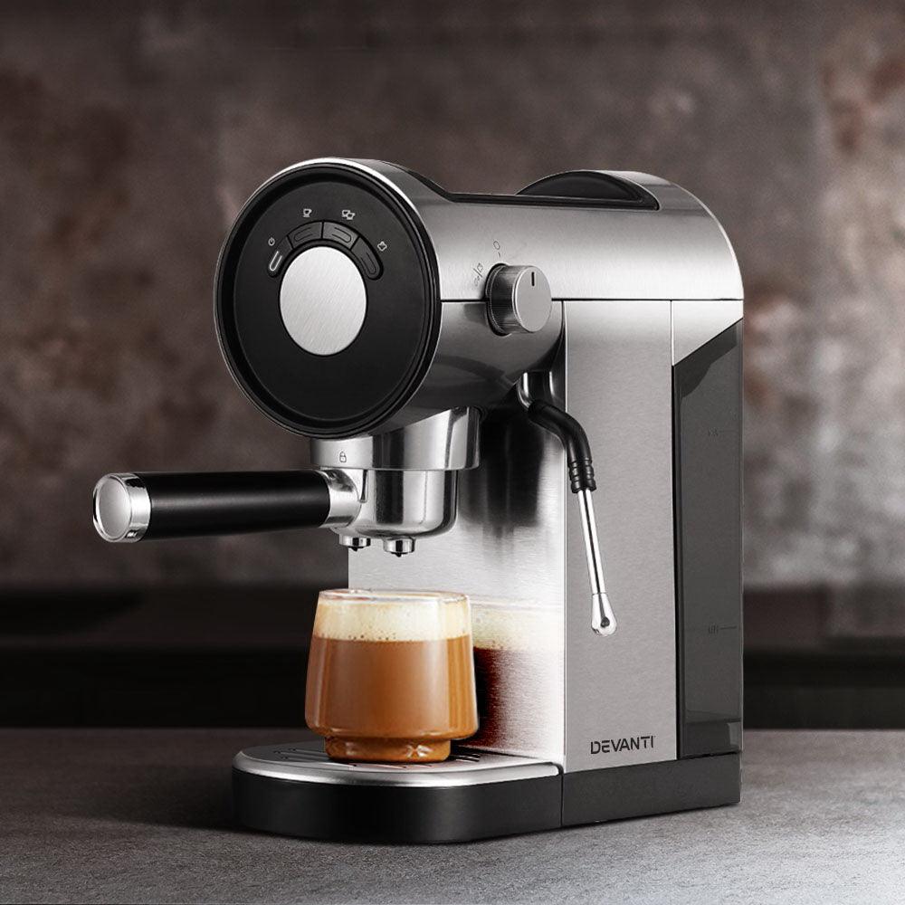 Buy Devanti 20 Bar Coffee Machine Espresso Cafe Maker discounted | Products On Sale Australia