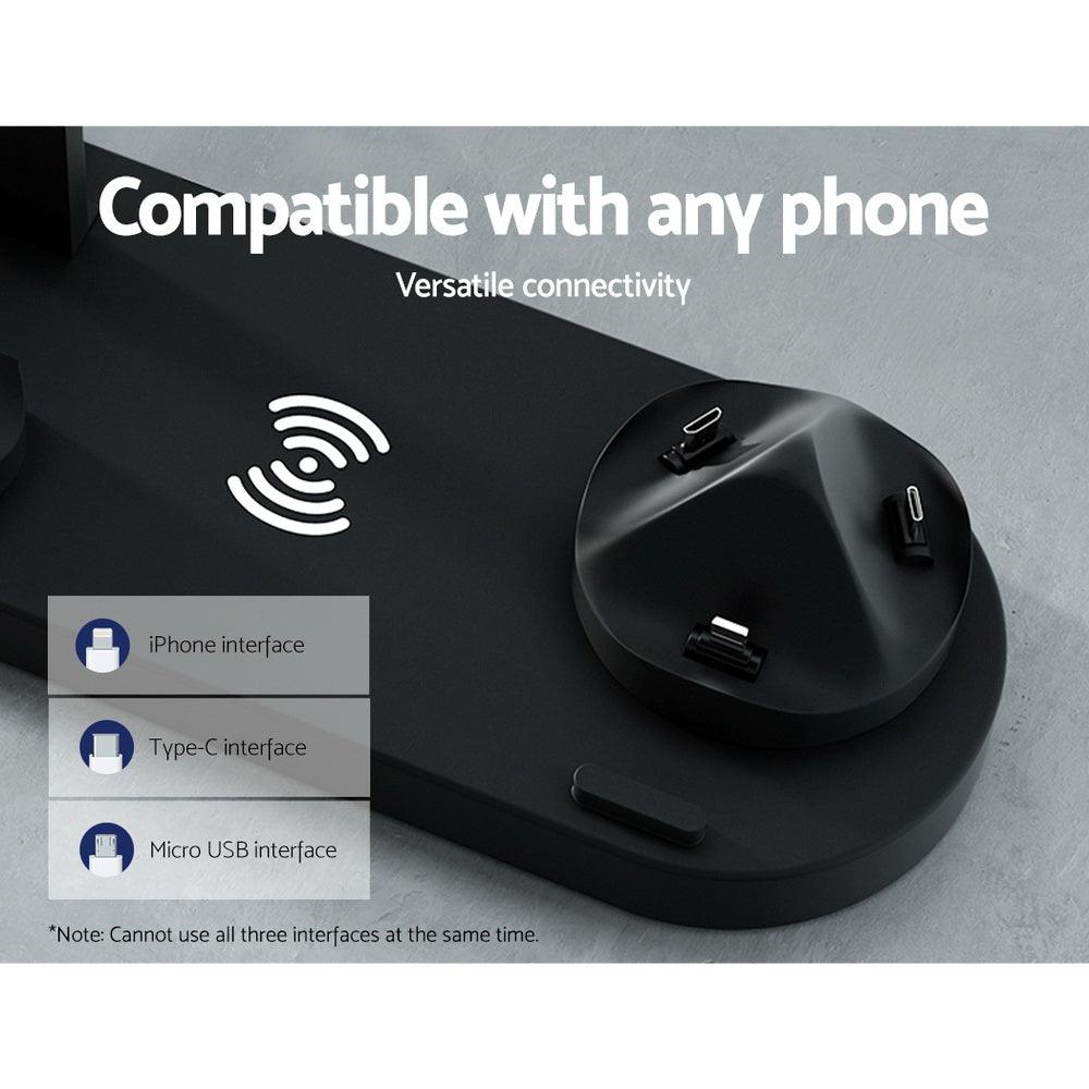 Buy Devanti 4-in-1 Wireless Charger Dock Multi-function Charging Station for Phone discounted | Products On Sale Australia