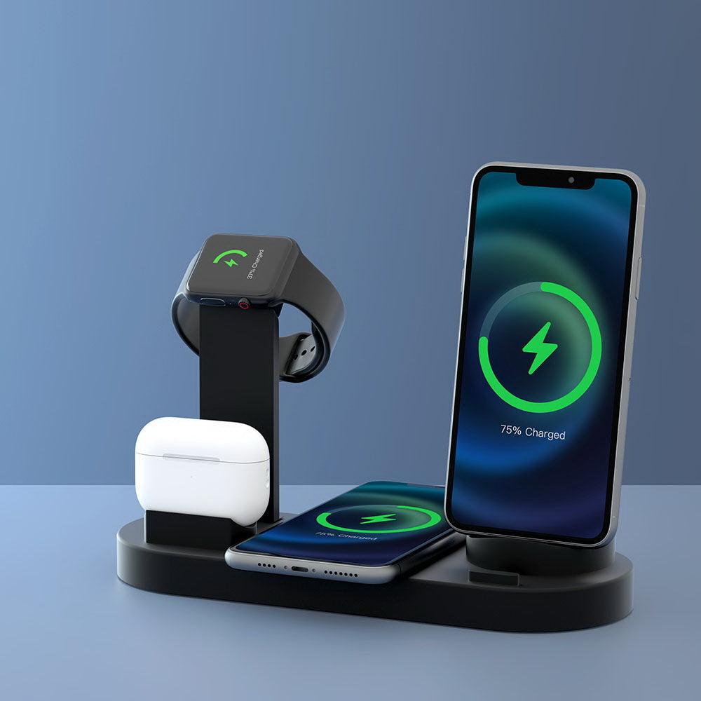 Buy Devanti 4-in-1 Wireless Charger Dock Multi-function Charging Station for Phone discounted | Products On Sale Australia