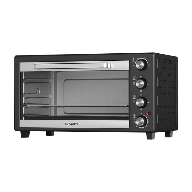 Buy Devanti 45L Convection Oven Electric Fryer Ovens 1800W discounted | Products On Sale Australia