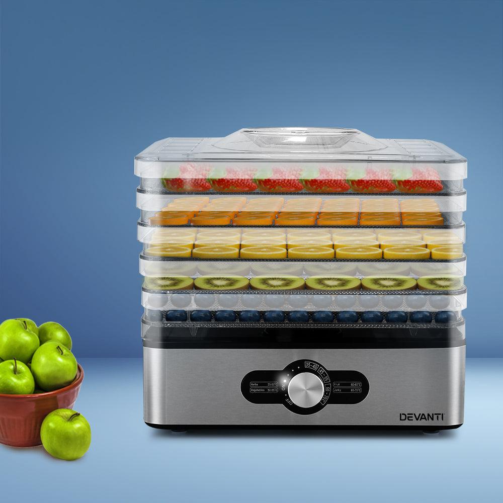 Buy Devanti 5 Trays Food Dehydrator Stainless Steel Tray discounted | Products On Sale Australia