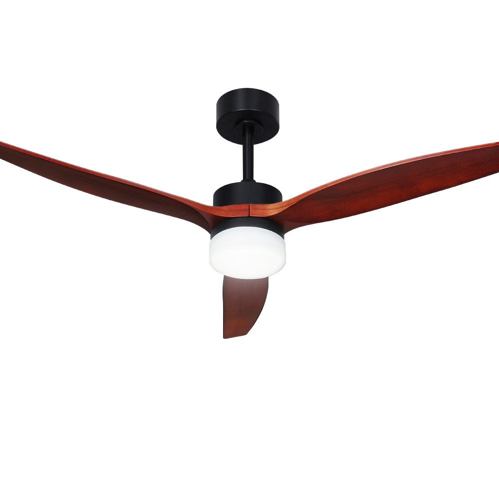 Buy Devanti 52'' Ceiling Fan AC Motor 3 Blades w/Light - Dark Wood discounted | Products On Sale Australia