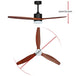 Buy Devanti 52'' Ceiling Fan AC Motor 3 Blades w/Light - Dark Wood discounted | Products On Sale Australia