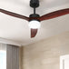 Buy Devanti 52'' Ceiling Fan AC Motor 3 Blades w/Light - Dark Wood discounted | Products On Sale Australia