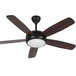 Buy Devanti 52'' Ceiling Fan AC Motor 5 Blades w/Light - Dark Wood discounted | Products On Sale Australia