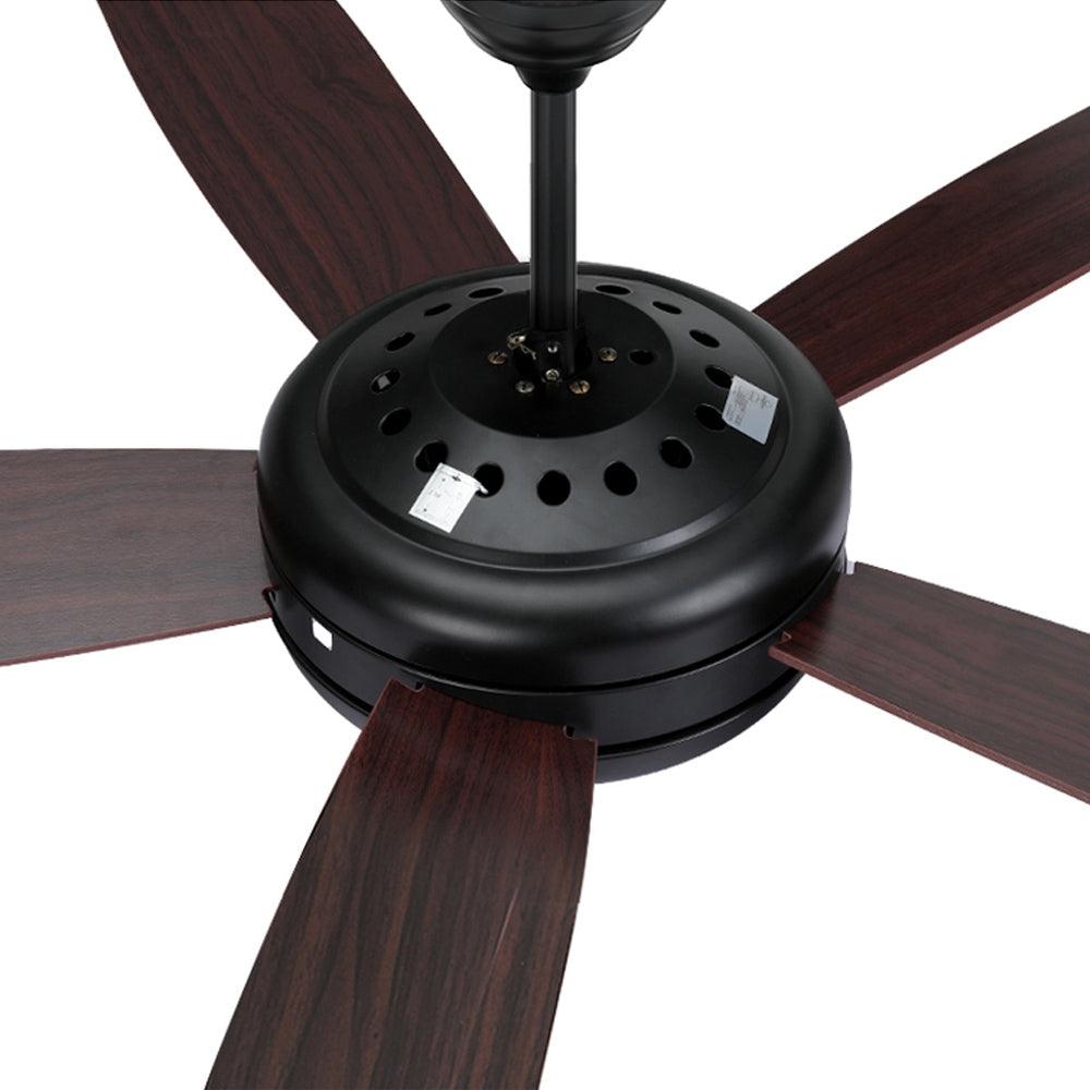 Buy Devanti 52'' Ceiling Fan AC Motor 5 Blades w/Light - Dark Wood discounted | Products On Sale Australia