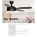 Buy Devanti 52'' Ceiling Fan AC Motor 5 Blades w/Light - Dark Wood discounted | Products On Sale Australia